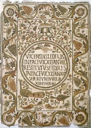 Tombstone with an Epitaph, from the Church of the Priest Felix, Near Kelibia, 4th-5th Century